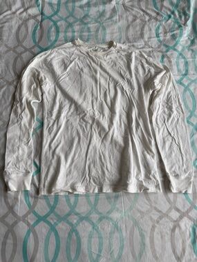J. Crew Men’s White Crewneck Long-Sleeve Sweater